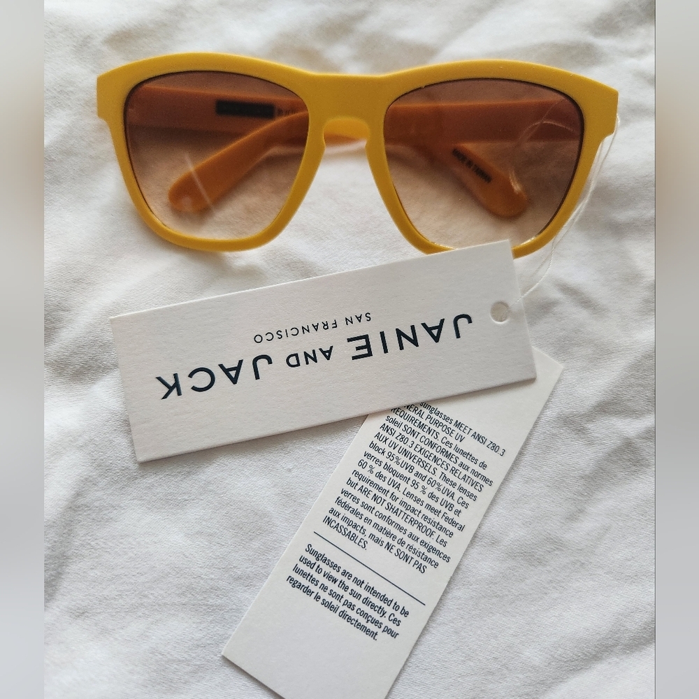 Janie and Jack Classic Yellow Sunglasses- 0-2 Years